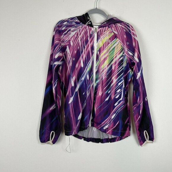 Fila Sport Full Zip Hooded Windbreaker Colorful Purple Woman’s Size Medium - Picture 1 of 7